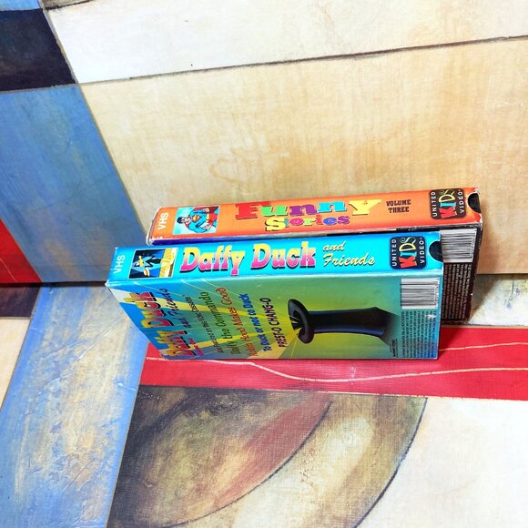 (2) VINTAGE RETRO CLASSIC VHS VIDEO TAPES CARTOONS ANIMATED FUNNY STORIES DAFFY - Picture 9 of 11